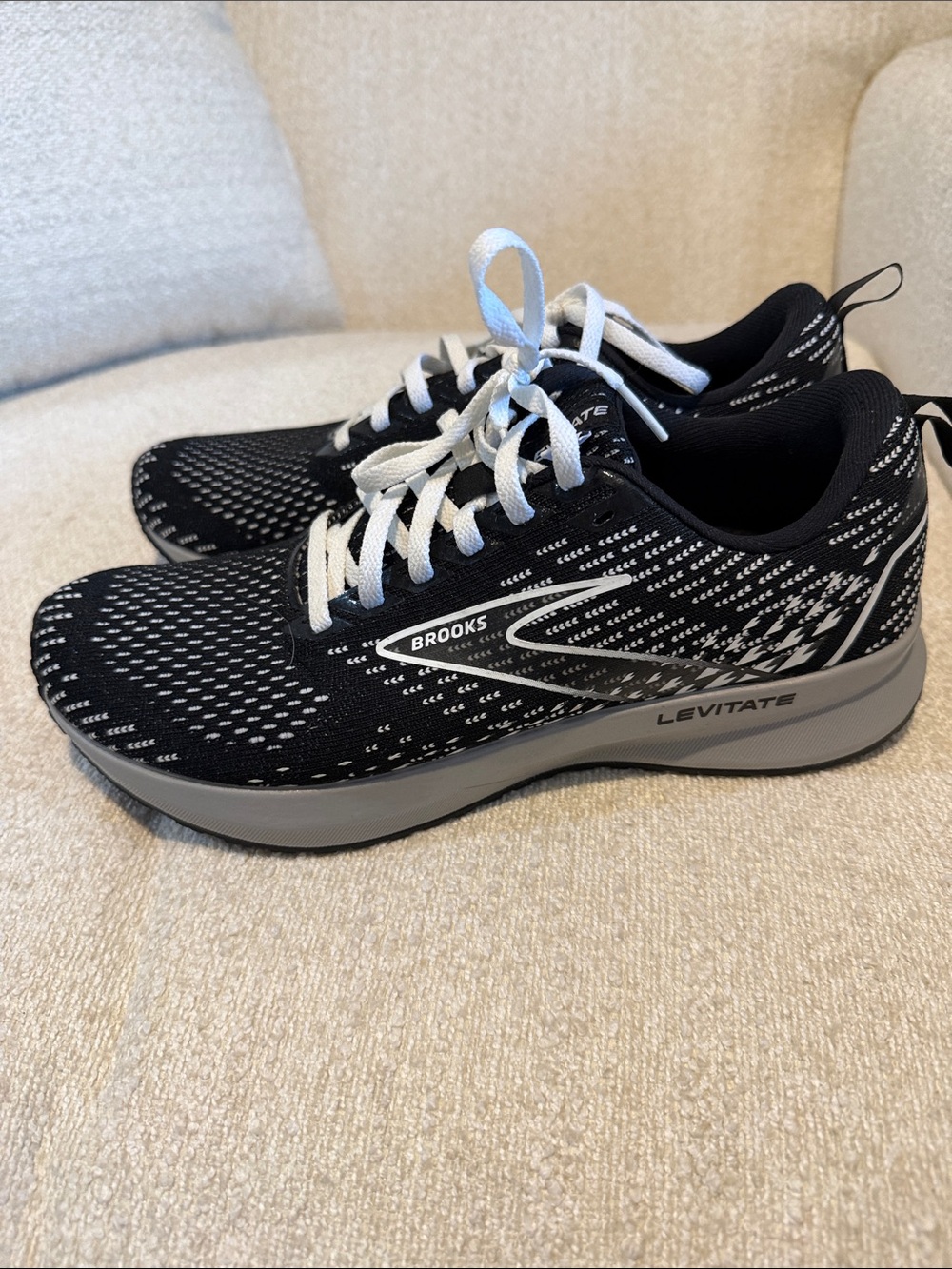 Brooks Black and White Performance Running Shoes